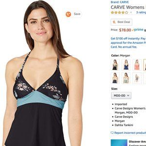 Carve Designs Tankini, Bathing Suit Top